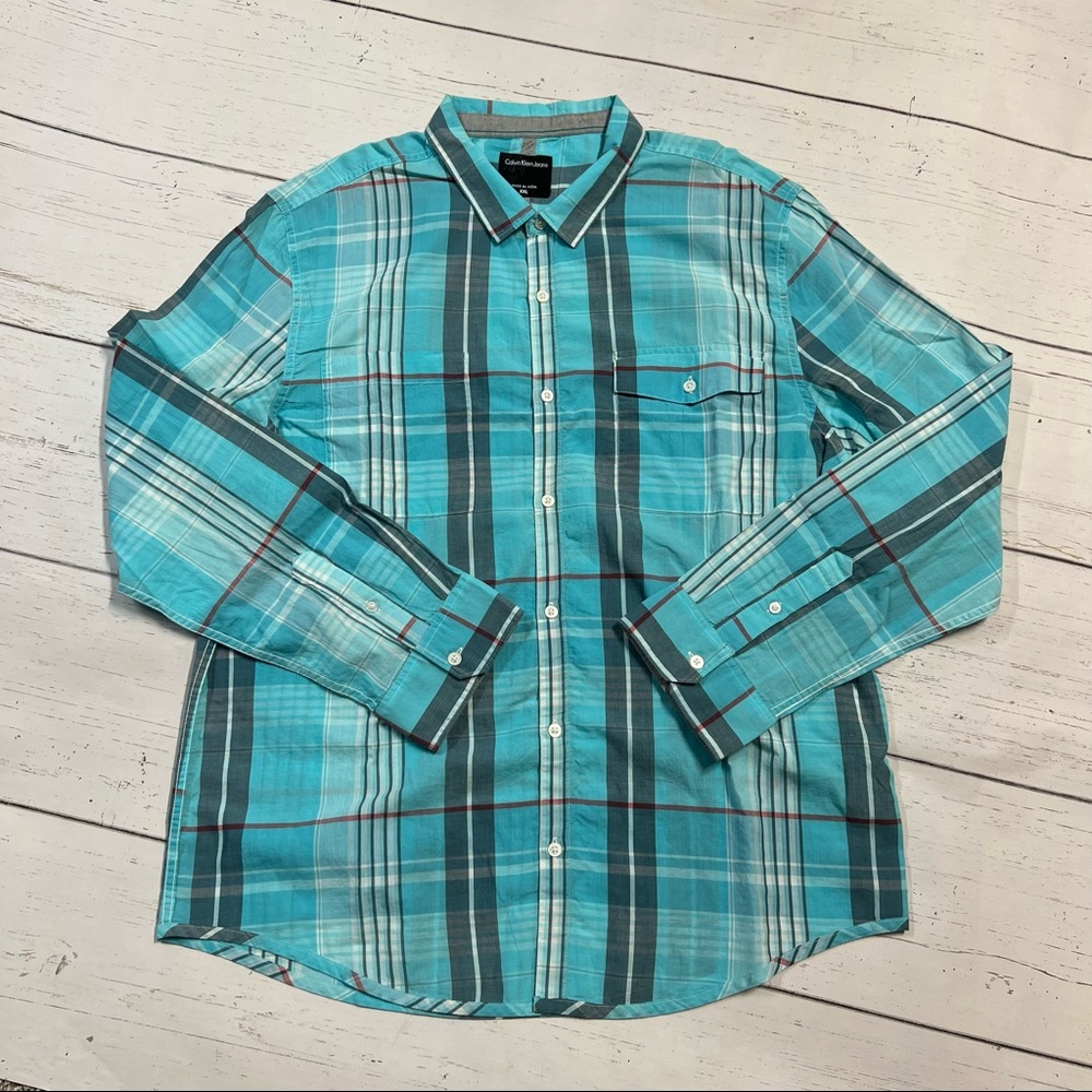 Calvin Klein Long Sleeve Button Down Shirt Size XXL